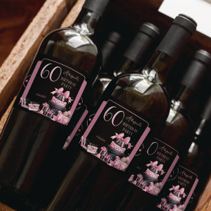 Moda 60ª Festa de aniversário Preta-Rosa-Glam