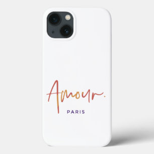 Moda Amour Paris com Laranja, Texto Amarelo Branco