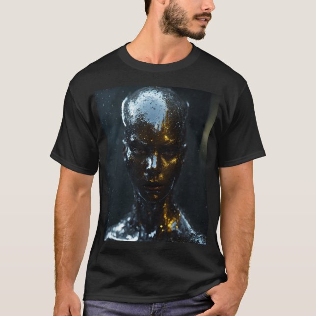 #moda: camiseta preta para homens. (Frente)