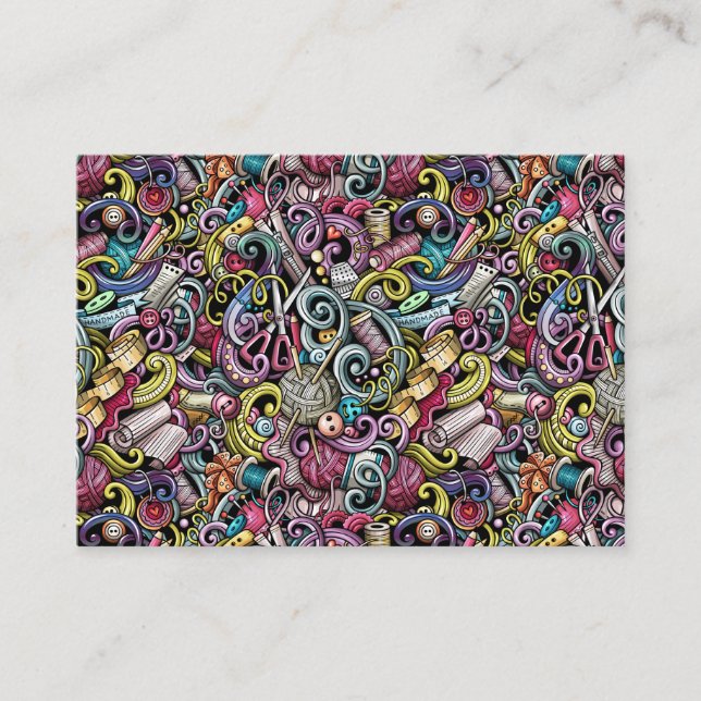 Moda, costura, tricô versão de Cartão de visita (Frente)