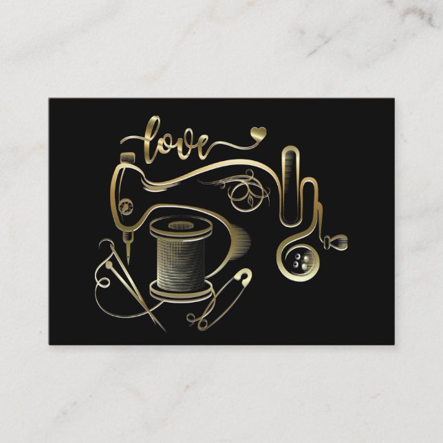 Moda, costura, versão de Cartão de visita de Seams (Frente)