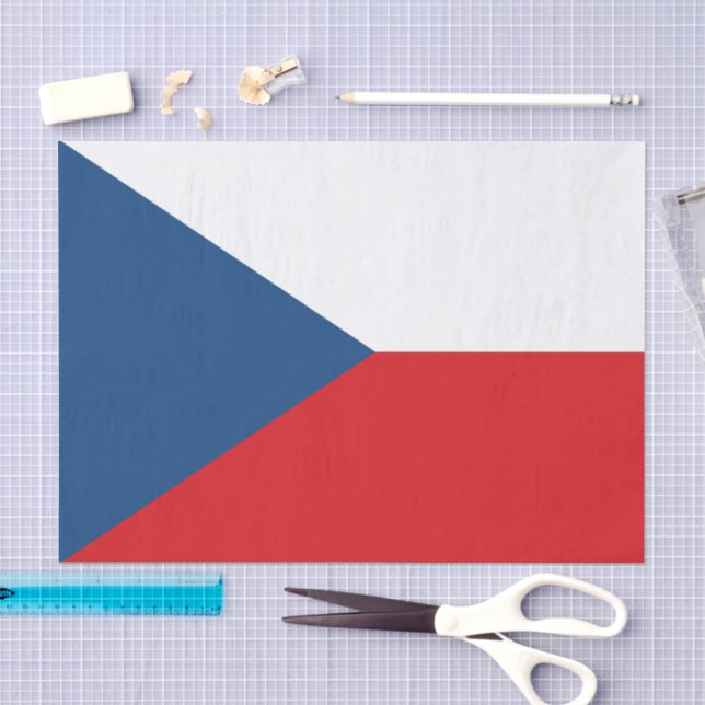 Moda da Chéquia, papel de seda da bandeira checa (Arte )