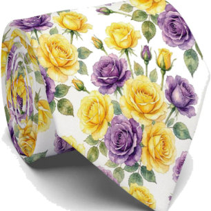 Moda de Primavera Gravata Floral para Casamento