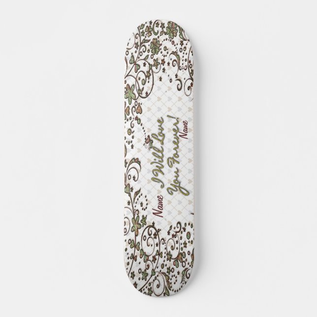 Moda Floral 11 skateboard (Frente)