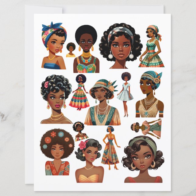 Moda negra africana entre 20 e 70 (Frente)