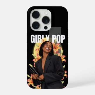 Moda Pop Feminina Estojo de Telefone Preto