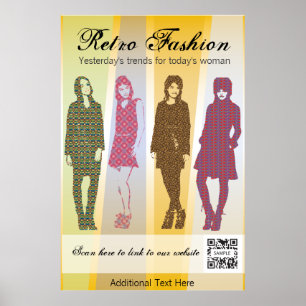 Moda poster Modelo de Retro
