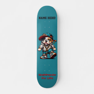 Moda Streetwear Bulldog Skateboard