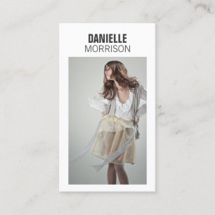 Modelagem e Atores Cartão de visita de Capa Modern