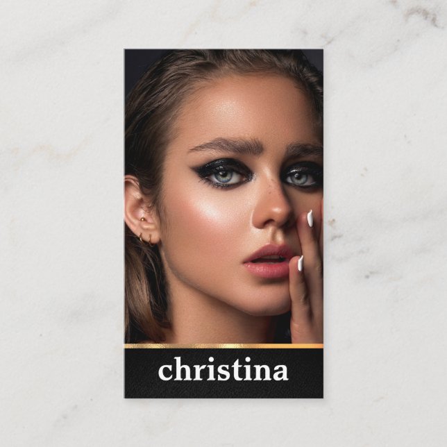 Modelagem e Atores Cartão de visita de Capa Modern (Frente)