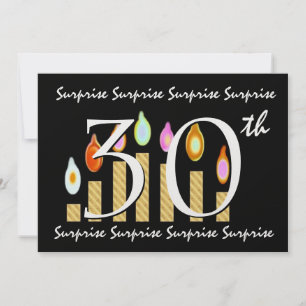 Modelo 30 SURPRISE Convite de aniversário