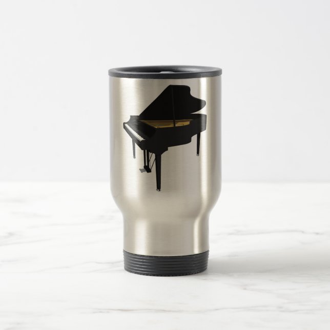 Modelo 3D: Grande Piano Negro: Caneca de viagem (Centro)