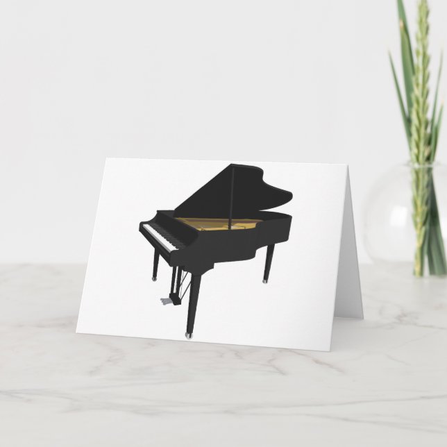 modelo 3D: Piano de cauda preto: (Frente)