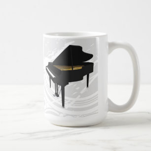 modelo 3D: Piano de cauda preto: Caneca de café