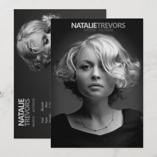 Modelo Ator 2 Lado 2 Cartão Zed Comp 5x7