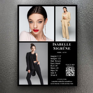 Modelo Ator 3 Cartão Comp Modelo Black QR