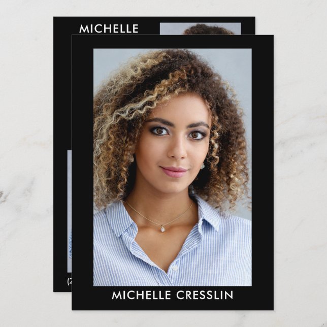 Modelo Ator 3 Cartão Zed Comp Comp de Foto Traseir (Frente/Verso)