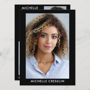 Modelo Ator 3 Cartão Zed Comp Comp de Foto Traseir