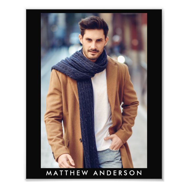 Modelo Ator 8 x 10 Portfólio de fotos Impressão B (Frente)