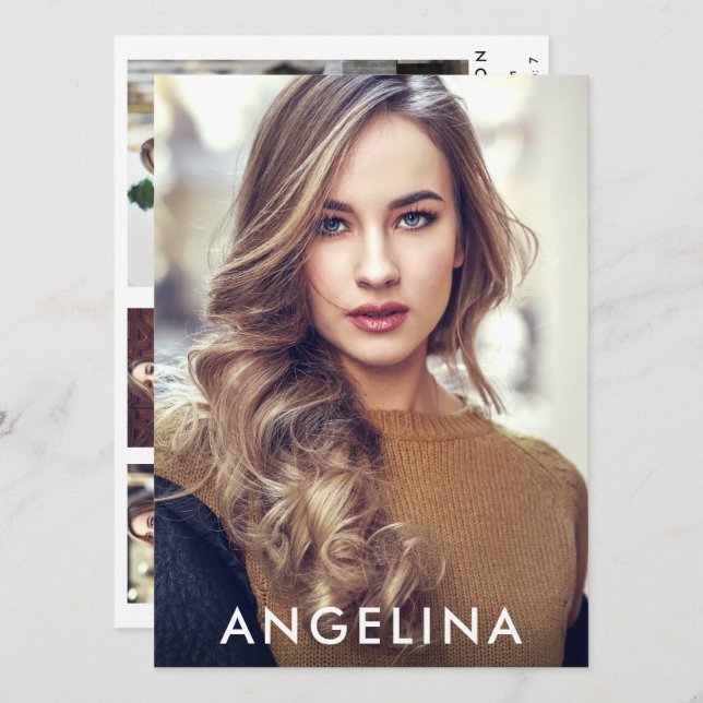 Modelo Ator Photo Pro Comp Card 5 Fotografia Back  (Frente/Verso)