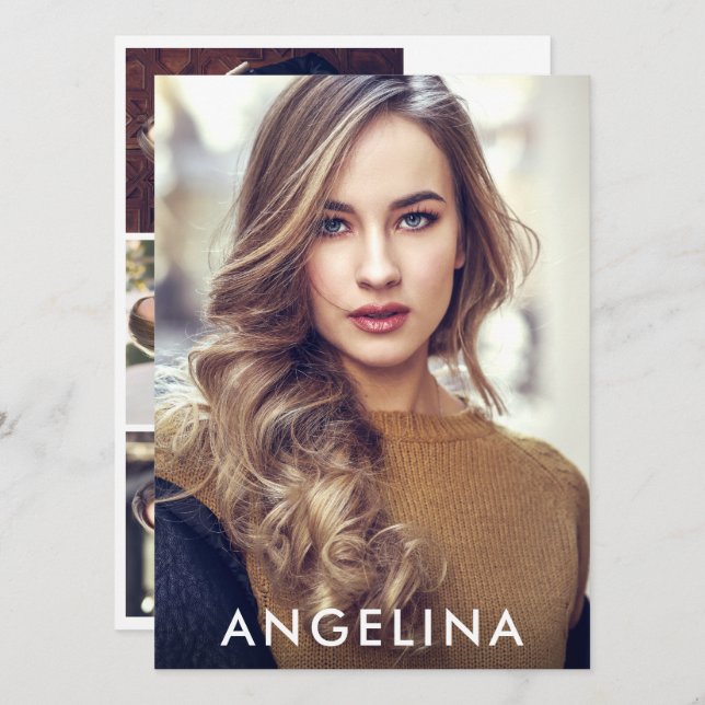 Modelo Ator Photo Professional Comp Card W (Frente/Verso)