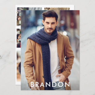 Modelo Ator Pro Comp Card 5 Photo Back White