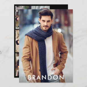 Modelo Ator Professional Photo Comp Card Blk W