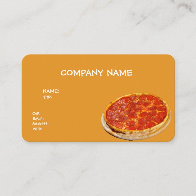MODELO BÁSICO DE CARTÃO DE VISITA PIZZA (Frente)
