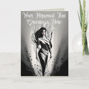 Modelo Bela Personalizável Desenho Em Tinta De Lin