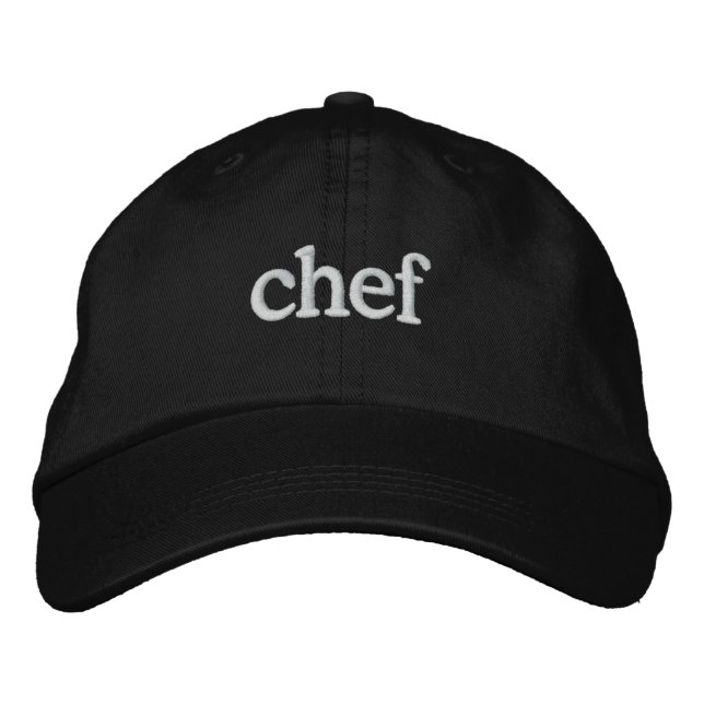Modelo Boné preto bordado básico chef (Frente)
