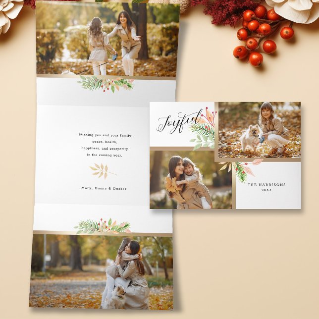 Modelo Botânico Joyful Script com 2 Fotos e Moldur (Criador carregado)