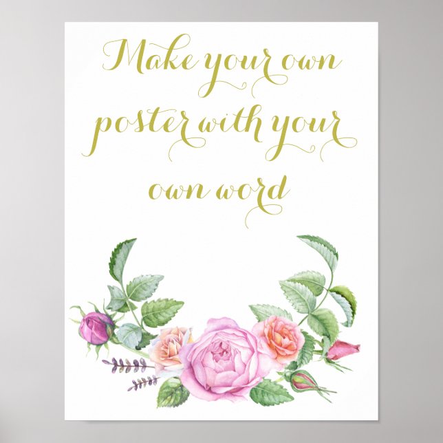 Modelo Chalkboard Faça seu próprio Impressão (Frente)