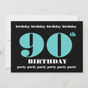 modelo Convite de aniversário 90