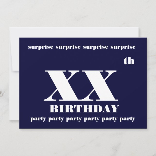 Modelo Convite de aniversário SURPRISE (Frente)