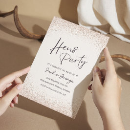 Modelo Convite de festas da Lente Glitter Dourada