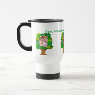 Modelo customizável da caneca de viagem da foto d
