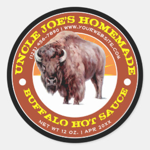 Modelo da Etiqueta de Molho Quente de Buffalo