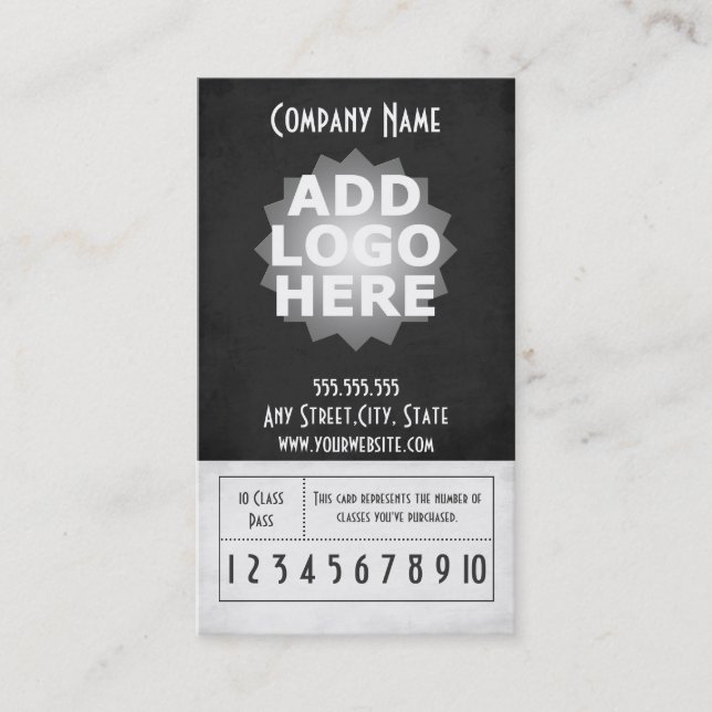 Modelo da passagem da classe do cartão de visita (Frente)