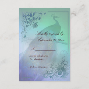 Modelo da placa RSVP de destino Pacock diy