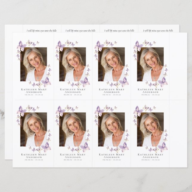 Modelo de 4,25x2,5 polegadas com placa de oração f (Frente/Verso)