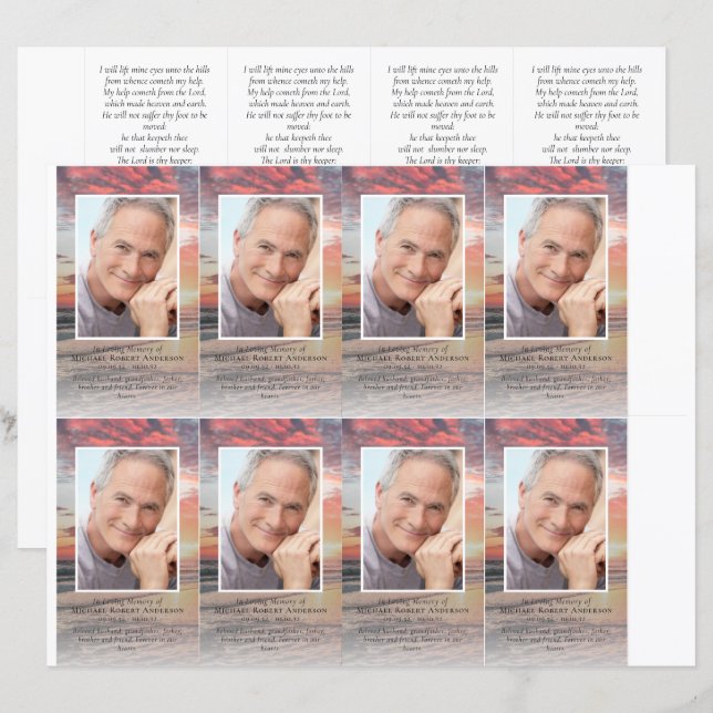 Modelo de 4,25x2,5 polegadas com placa de oração f (Frente/Verso)