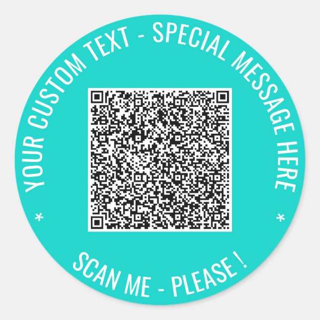 Modelo de Adesivo de Texto e Cor Personalizados de (Frente)