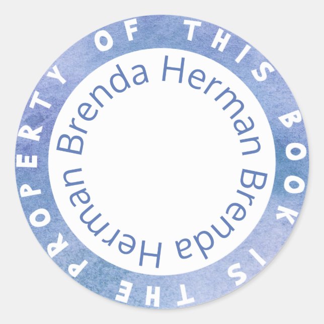 Modelo de adesivo "Este Livro é Propriedade De" (Frente)