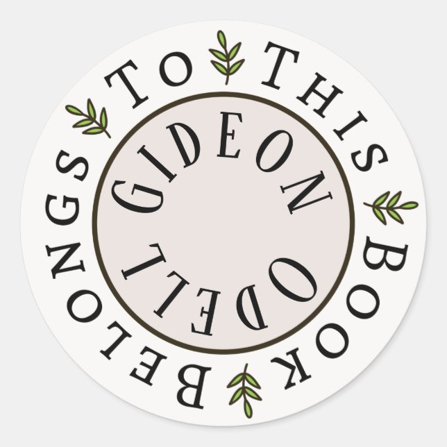 Modelo de adesivo "Este Livro Pertence A" (Frente)