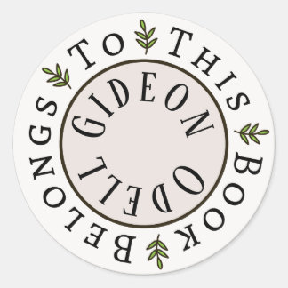 Modelo de adesivo "Este Livro Pertence A"