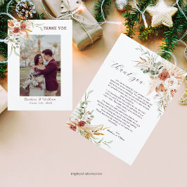 Modelo de agradecimento de casamento boêmio