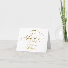 Modelo de Agradecimento de Casamento em Folha de O