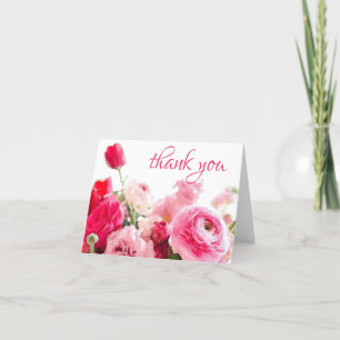 Modelo de Agradecimento em Aquarela com Rosas em L