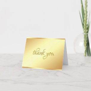 Modelo de agradecimento manuscrito elegante dourad