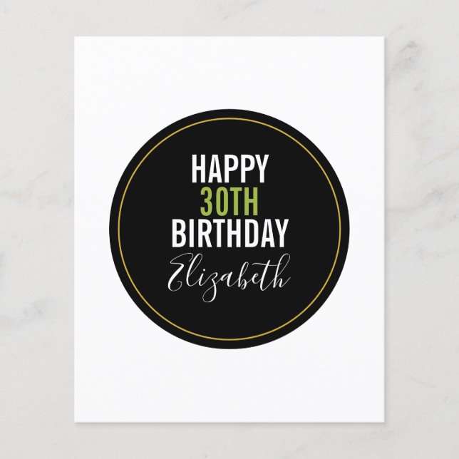 modelo de aniversário feliz (Frente)